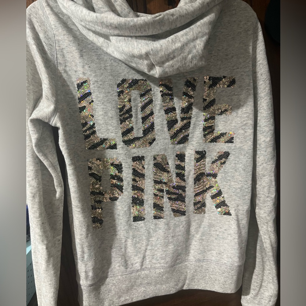 Victoria Secret Bling Zip up hoodie size S